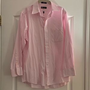 Chaps mens classic fit pink dress shirt